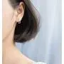Small Cute Ball Star Dangle Sterling Silver Earrings for Women Teen Girls 925 Cartilage Hypoallergenic Sensitive Ears Hollow Pentagram Drop Dangling Earring Birthday Jewelry Daughter Friend Gift
