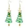 Handmade Christmas Drop Dangle Earrings. Holiday Christmas Earrings. Small Cute Christmas tree Earring. Jewelry for Women Girls