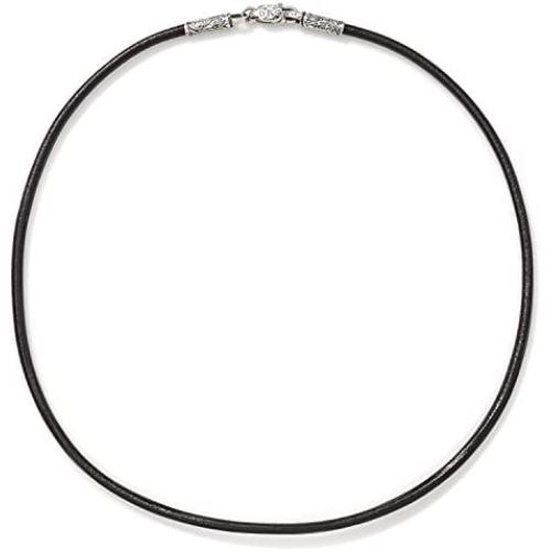Konstantino Mens Leather Cord with Sterling Silver Clasp, 22 Inches Length Konstantino Mens Leather Cord with Sterling Silver Clasp, 22 Inches Length