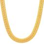 Lifetime Jewelry 7mm Flexible Herringbone Chain Necklace 24k Real Gold Plated