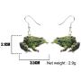 DUOWEI Cute Sitting Frog Earrings Acrylic Drop Dangle Jewelry for Women Teen Girls Kids Aesthetic Gifts
