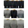 Ofeiyaa 10Pcs Long Pendant Necklace Simple Moon Bar Three Triangle Tassel Lock Sweater Y Shape Punk Chain Choker Necklace for Women Men Gold Silver Tone