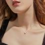 ChicSilver 925 Sterling Silver Letter A-Z Pendant Necklace, Dainty Small Initial Necklace for Women, Silver/Gold (with Gift Box)