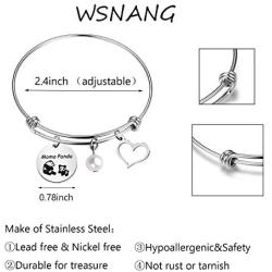 WSNANG Mama Panda Bracelet Sweet Family Jewelry Gift New Mom Gift Mother Bracelet Child Mother Mama Panda Bracelet for Mother