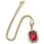 Halukakah Gold Chain for Men Iced Out,18k Real Gold Plated Ruby Pendant Necklace,Full Cz Lab Diamonds Prong Set,with Rope Chain 24''/Tennis Chain 20'',Free Giftbox Halukakah Gold Chain for Men Iced Out,18k Real Gold Plated Ruby Pendant Necklace,Full Cz Lab Diamonds Prong Set,with Rope Chain 24''/Tennis Chain 20'',Free Giftbox