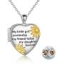 Sterling Silver Mother Daughter Heart Locket for Mom Daughter Birthday Gifts