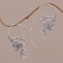 NOVICA .925 Sterling Silver Drop Earrings Floral Vines