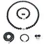 Pearl Romance II Round Pearl II Black Pearl Necklace Bracelet & Earrings Set for Women 3 Piece Set Strand Stud Earring Pearl Jewelry Christmas Genuine Cultured Freshwater Pearl Romance II Round Pearl II Black Pearl Necklace Bracelet & Earrings Set for Women 3 Piece Set Strand Stud Earring Pearl Jewelry Christmas Genuine Cultured Freshwater