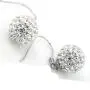 YAZILIND Sparkling Drop Dangle Earrings Statement Silver Hollow Ball Gemstone Women Fish Hook Earrings Elegant Vintage Party Jewelry