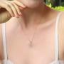 AOOVOO Necklaces for Women, Rose Gold Plated Brass Love Heart Cubic Zirconia Pendant Necklaces Jewelry Gift for Her