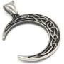 Gungneer Stainless Steel Celtic Knot Crescent Moon Pendant Necklace Irish Protection Accessories Keel Chain Jewelry