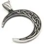 Gungneer Stainless Steel Celtic Knot Crescent Moon Pendant Necklace Irish Protection Accessories Keel Chain Jewelry Gungneer Stainless Steel Celtic Knot Crescent Moon Pendant Necklace Irish Protection Accessories Keel Chain Jewelry