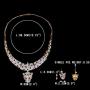 EVER FAITH Gold-Tone Leopard Necklace Earrings Set Clear Austrian Crystal