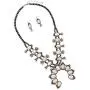 Rosemarie & Jubalee Womens Statement Western Howlite Squash Blossom Necklace Earrings Set, 27''-30'' with 3'' Extension Rosemarie & Jubalee Womens Statement Western Howlite Squash Blossom Necklace Earrings Set, 27''-30'' with 3'' Extension