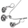 Yoursfs 18KGP Necklace Clip on Silver Earrings Vintage Knot Jewelry Set