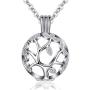 Urn Necklaces for Ashes Pendant and Chain in Hypoallergenic 925 Sterling Silver and Cubic Zirconia Memorial