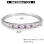 Almusen Women Hollow Bangle Cubic Zirconia Stones Jewelry for Women with Crystal Bracelet Birthday Women Teen Girls Women Girls Valentines Day Gifts with Elegant Jewelry Box