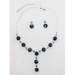 Faship Gorgeous Swarovski Crystal Floral Necklace Earrings Set