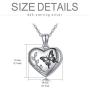 AOBOCO Heart Locket Necklace That Holds Pictures Photo in 925 Sterling Silver Butterfly/Flower Photo Picture Locket Necklace for Women, Crystals from Austria