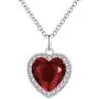 Titanic Heart of the Ocean Neckalce The Blue Love Pendant Necklaces,QEPOL White Gold Plated Necklace Sterling Silver Sapphire Big Pendants & Jewelry - Mothers Day Gift Valentines