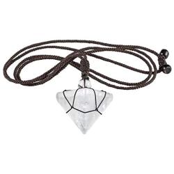 Yatming Crystal Pyramid Pendant Necklace for Women and Men with Adjustable Nylon Rope, Healing Stone Pendant Pendulum for Divination Meditation Chakra Balancing