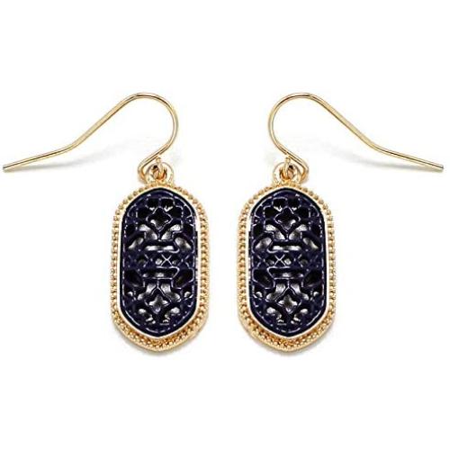 Miracle Collection Bohemian Filigree Lightweight Dangle Simple Drop Fashion Color Trendy Earring for Women and Girl