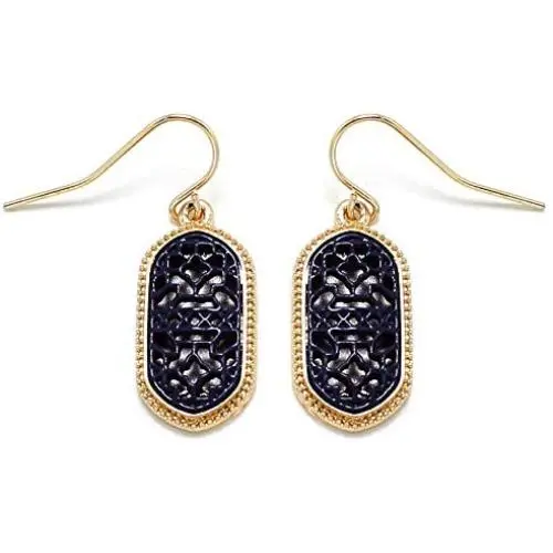 Miracle Collection Bohemian Filigree Lightweight Dangle Simple Drop Fashion Color Trendy Earring for Women and Girl Miracle Collection Bohemian Filigree Lightweight Dangle Simple Drop Fashion Color Trendy Earring for Women and Girl
