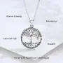 LOOVE Tree of Life Necklace Sterling Silver Family Tree Heart Pendant with 18'' Chain, Charm Jewelry for Women Girl Mom Wife Child LOOVE Tree of Life Necklace Sterling Silver Family Tree Heart Pendant with 18'' Chain, Charm Jewelry for Women Girl Mom Wife Child
