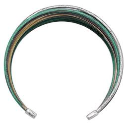 Silpada Fresco Sterling Silver and Patina Brass Cuff Bracelet, 7.5''