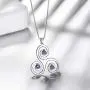 Aurora Tears Celtic Knot Necklace Triple Women 925 Sterling Silver Spiral Triskele Pendant Irish Celtic Symbols Triskelion Swirl Jewelry Aurora Tears Celtic Knot Necklace Triple Women 925 Sterling Silver Spiral Triskele Pendant Irish Celtic Symbols Triskelion Swirl Jewelry