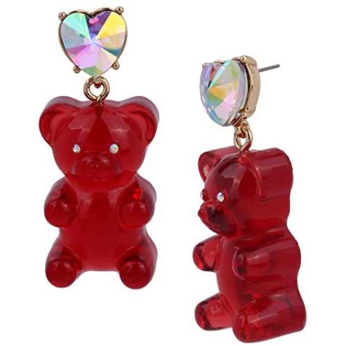 Betsey Johnson Festive Gummy Bear Drop Earrings