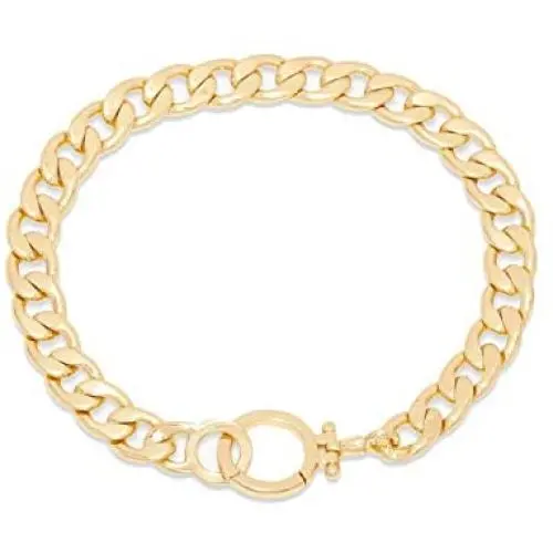 gorjana Womens Wilder Chunky Curb Chain Bracelet, 18k Gold Plated, Parker Clasp gorjana Womens Wilder Chunky Curb Chain Bracelet, 18k Gold Plated, Parker Clasp