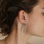 P&N Jewelry Ear Cuffs Earring Clip on Earrings for Non Pierced, Earrings for Women 925 Sterling Silver Cuff with Charming Drop Design