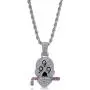 KMASAL Jewelry Hip Hop Iced Out Bling 999 skull Pendant 18K Gold Plated Chain Necklace for Men Women