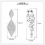 FIBO STEEL 4 Pairs CZ Dangle Wedding Earrings for Women Crystal Pearl Wedding Bridal Multiple Teardrop Long Ear Jewelry