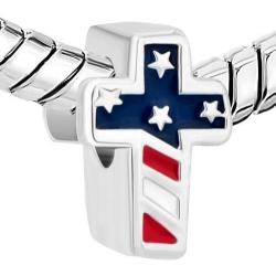 Sexy Sparkles Charms for Bracelets spacers American Flag Cross Religious Charm Jewelry