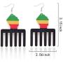 Melody Clover 8 Pair Wooden Round Earrings DIY Printing African Multicolor Geometric Personalized Earrings for Woman Fashion Jewelry