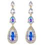 BriLove Womens Elegant Wedding Bridal Multi Teardrop Long Chandelier Dangle Earrings