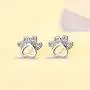 2Pairs Shiny Cute Dog Cat Pet Paw Elephant Wing Shaped Rhinestone Earring Glitter Crystal Animal Shapes Dangle Earring Hypoallergenic Elegant All-day Wear Jewelry Set for Women Girls