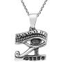 Eye of Horus Egyptian Symbol .925 Sterling Silver Pendant Necklace