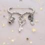UJIMS Sewing Bracelet Sewing Lover Gift for Her Sewing Quilting with Lapel Pin Sewing Jewelry for Seamstress