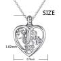 YinShan Cremation Jewelry 925 Sterling Silver Dog Claw Memorial Urn Ashes Keepsake Cylinder Necklace Paw and Heart Pendant