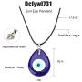 Evil Eye Pendant Necklace Glass Leather Rope Chain Turkish Protact Lucky Necklace for Women Men