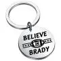 FAADBUK Funny Browns Fan Gift Believe in Brady Keychain Football Sports Fan Jewelry Tom Brady Fan Gift for Family Friend FAADBUK Funny Browns Fan Gift Believe in Brady Keychain Football Sports Fan Jewelry Tom Brady Fan Gift for Family Friend