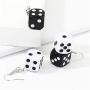 Dice Earrings Punk Resin Disco Dancing Earrings Set Dice Earring Cube Square Dice Charm Drop Earrings Geometric 3D Dice Earrings Hip Hop Night Club Party Jewelry for Women Girls-6