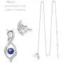 Blue Sapphire Necklace for Wife Birthday Gifts Forever Love Infinity Jewelry September Birthstone Sterling Silver