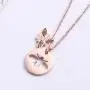 18k gold Stainless Steel Little Bee Pendant Necklace Rose Gold High-crafts Fashion Jewelry for Women Girls Gifts 18k gold Stainless Steel Little Bee Pendant Necklace Rose Gold High-crafts Fashion Jewelry for Women Girls Gifts