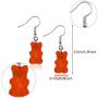 TIANHONGYAN 8 Pairs Gummy Candy Bear Earring Set Cute Colorful Resin Candy Cartoon Dangle Drop Earring for Girls Women Birthday Gifts