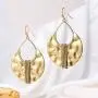 Boho Gold & Silver Ethnic Hammered Crescent Dangle Earrings for Women Boho Gold & Silver Ethnic Hammered Crescent Dangle Earrings for Women
