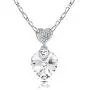 RIMAYZI Platinum-Plated Forever Love 3 Heart Crystals Necklace for Women Girl Pendant with Elegant Box Dainty Anniversary Jewelry Valentines Day Gifts for her